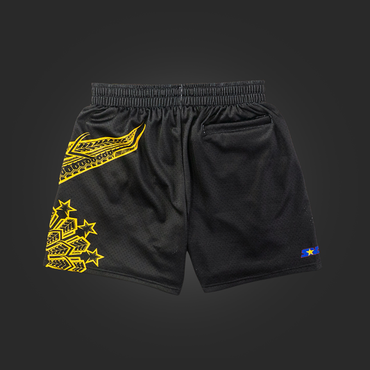KAVA x SAVS SUN HOOP SHORTS -BLACK/YELLOW