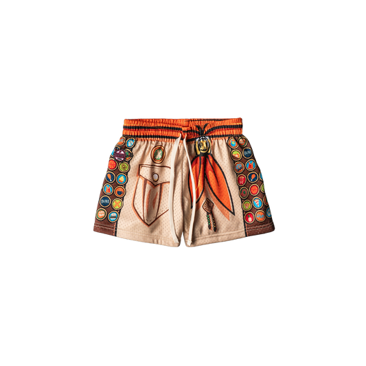 "FITNESS EXPLORER" KIDS TRIMLESS HOOP SHORTS