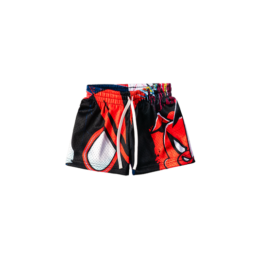 "WEB-SLINGER" KIDS TRIMLESS HOOP SHORTS