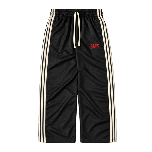 SAVS STRAIGHT LEG TRACK PANTS - BLACK