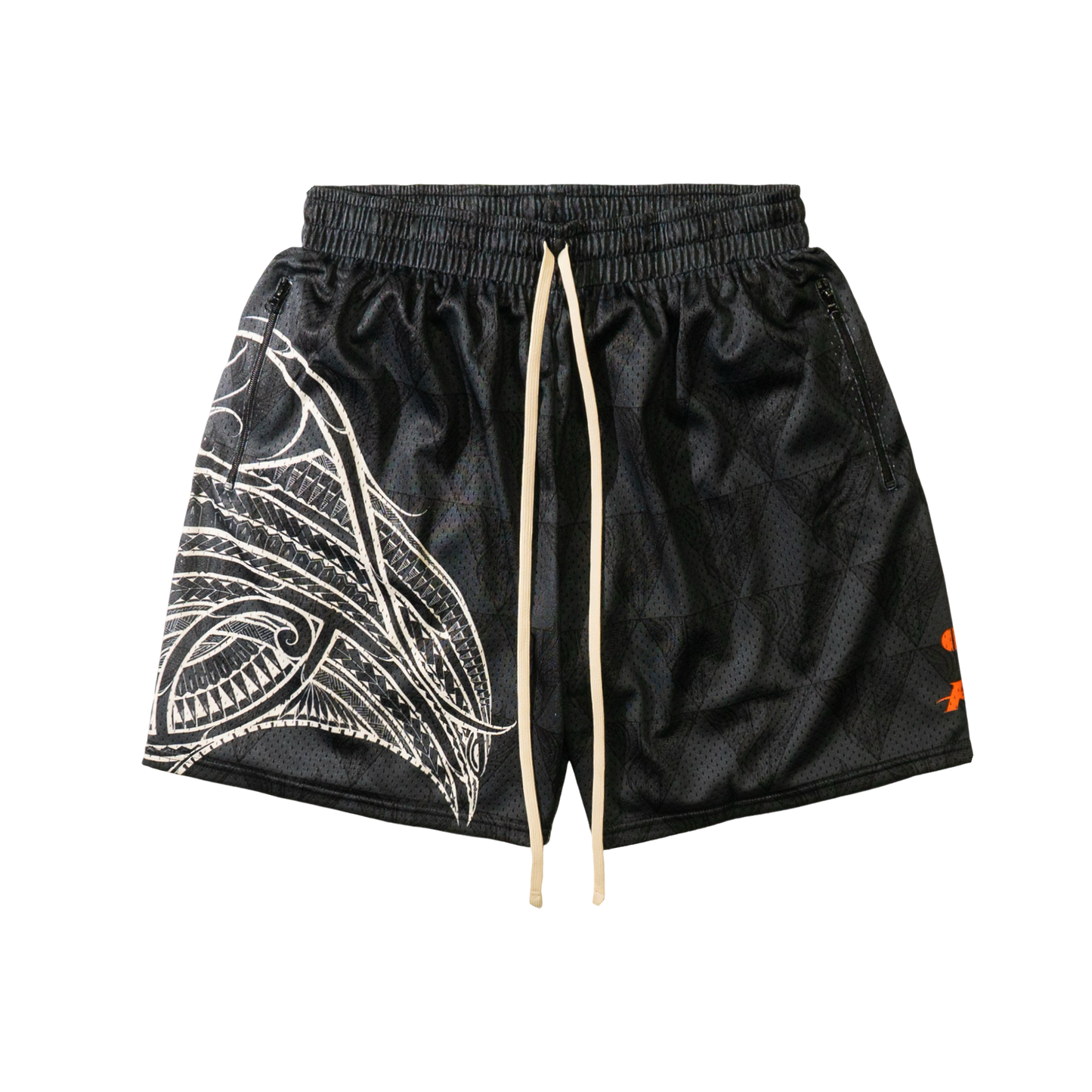 KAVA x BBC TRIANGLE HOOP SHORTS - BLACK/CREAM