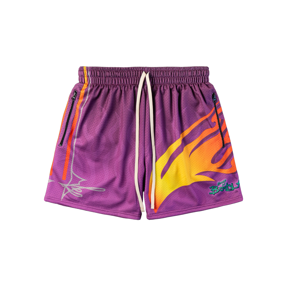 "LOW AND SLOW" MEN'S TRIMLESS HOOP SHORTS