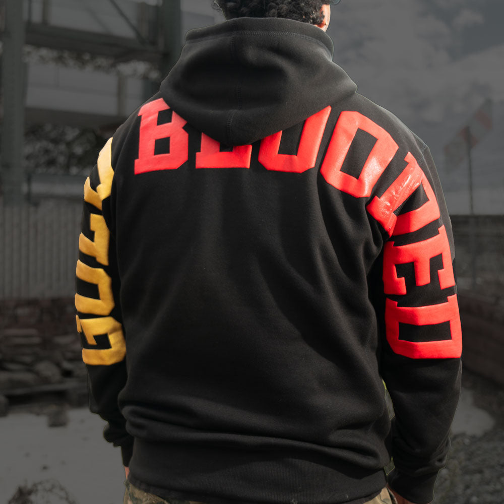 SAVS x ADAPT GOLD BLOODED "FULLBACK" HOODIE - BLACK