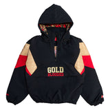 SAVS x ADAPT "GOLD BLOODED" STADIUM JACKET - BLACK