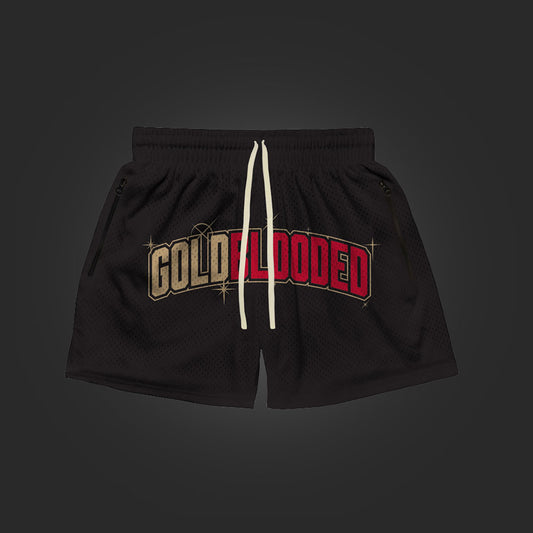 SAVS x ADAPT GOLD BLOODED ARC HOOP SHORTS - BLACK/RED/GOLD
