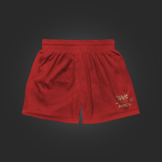 SAVS x ADAPT GOLD BLOODED ARC HOOP SHORTS - RED/GOLD/WHITE