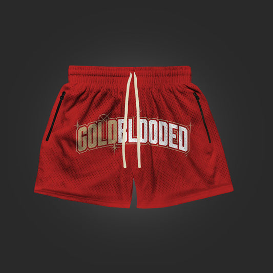 SAVS x ADAPT GOLD BLOODED ARC HOOP SHORTS - RED/GOLD/WHITE