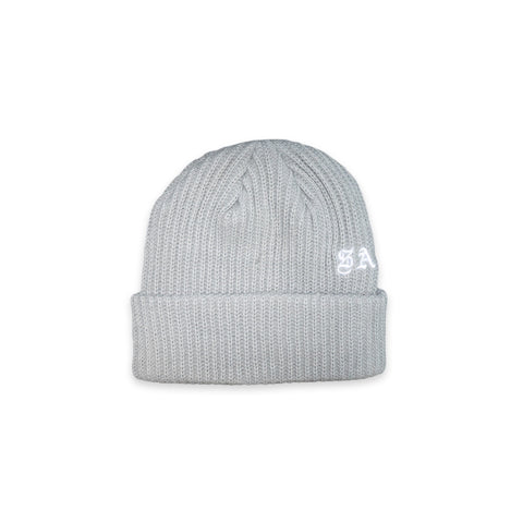 SAVS "OLD E" KNIT BEANIE - ICE GREY