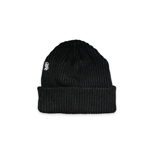 SAVS "OLD E" KNIT BEANIE - BLACK