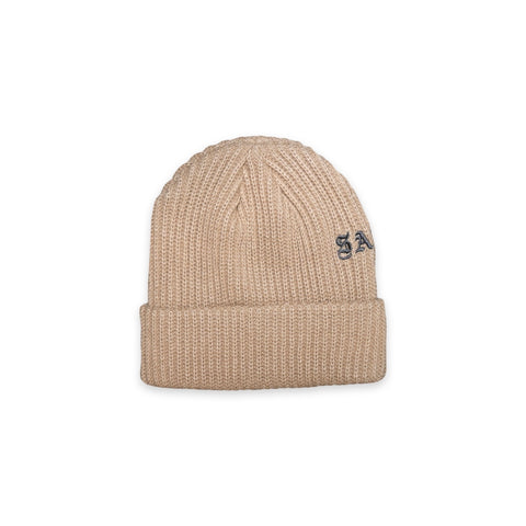 SAVS "OLD E" KNIT BEANIE - SAND