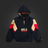 SAVS x ADAPT "GOLD BLOODED" STADIUM JACKET - BLACK