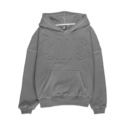 SAVS EMBOSSED HOODIE - COOL GREY