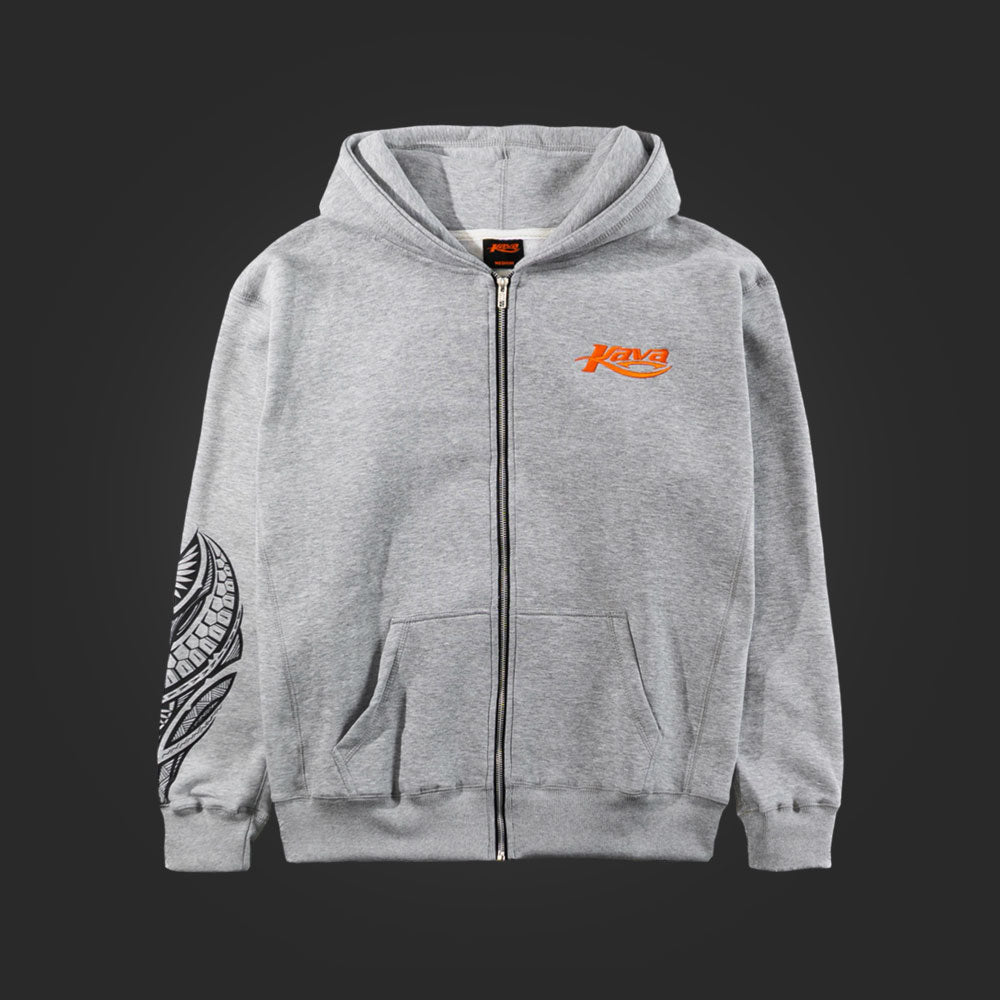 SAVS x KAVA ZIP HOODIE - HEATHER GREY
