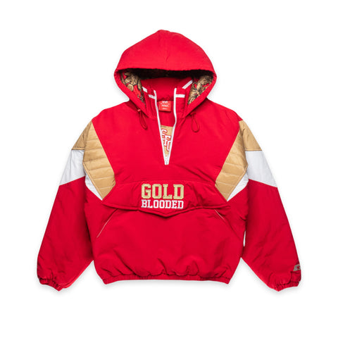 SAVS x ADAPT "GOLD BLOODED" STADIUM JACKET - RED