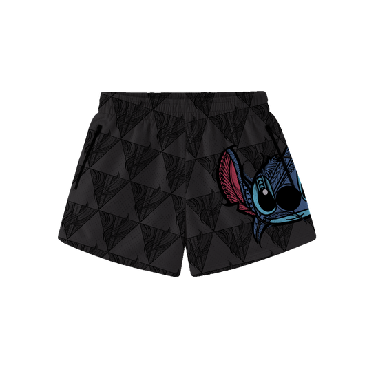 "KAVA 626" WOMEN'S HOOP SHORTS - BLACK