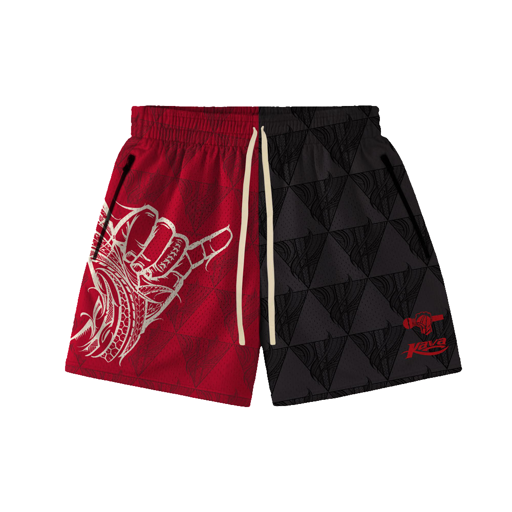 KAVA SHAKA HOOP SHORTS - RED