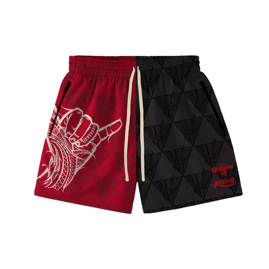 KAVA SHAKA HOOP SHORTS - RED