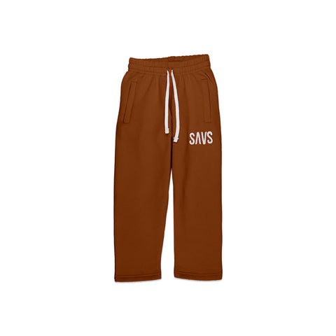 KIDS SAVS STRAIGHT LEG SWEATS - BURNT ORANGE