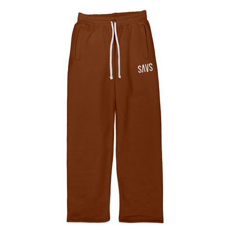 SAVS STRAIGHT LEG SWEATS -BURNT ORANGE