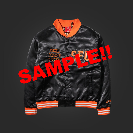 SAMPLE! GOLD BLOODED SFC SATIN JACKET - BLK/ORANGE