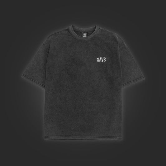 SAVS ESSENTIALS EMBROIDERED SHIRT - SAND WASHED CHARCOAL