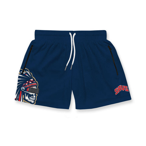 SAVS "GOLD MEDAL" GYM SHORTS - NAVY