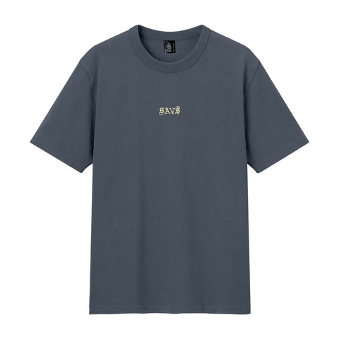 SAVS EMBROIDERED OLD E TSHIRT - DARK GREY