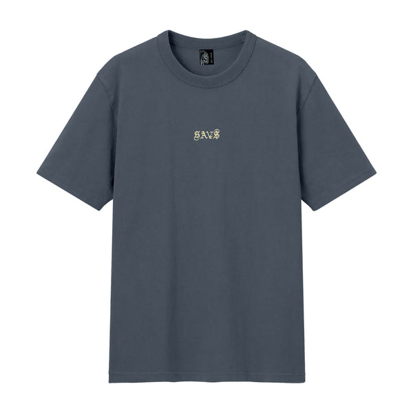 SAVS EMBROIDERED OLD E TSHIRT - DARK GREY