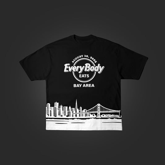 EVERYBODY EATS "SKYLINE" TSHIRT - BLACK