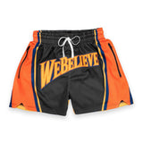 SAVS x BARON DAVIS "WE BELIEVE" MEN'S HOOP SHORTS - BLACK