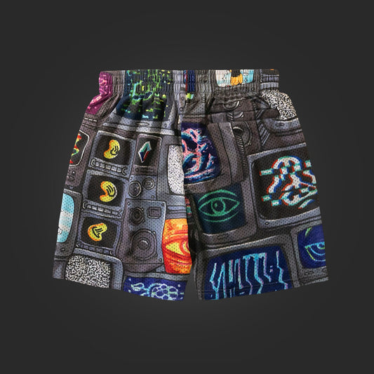 SAVS X BERK VISUAL "TV" GYM SHORTS
