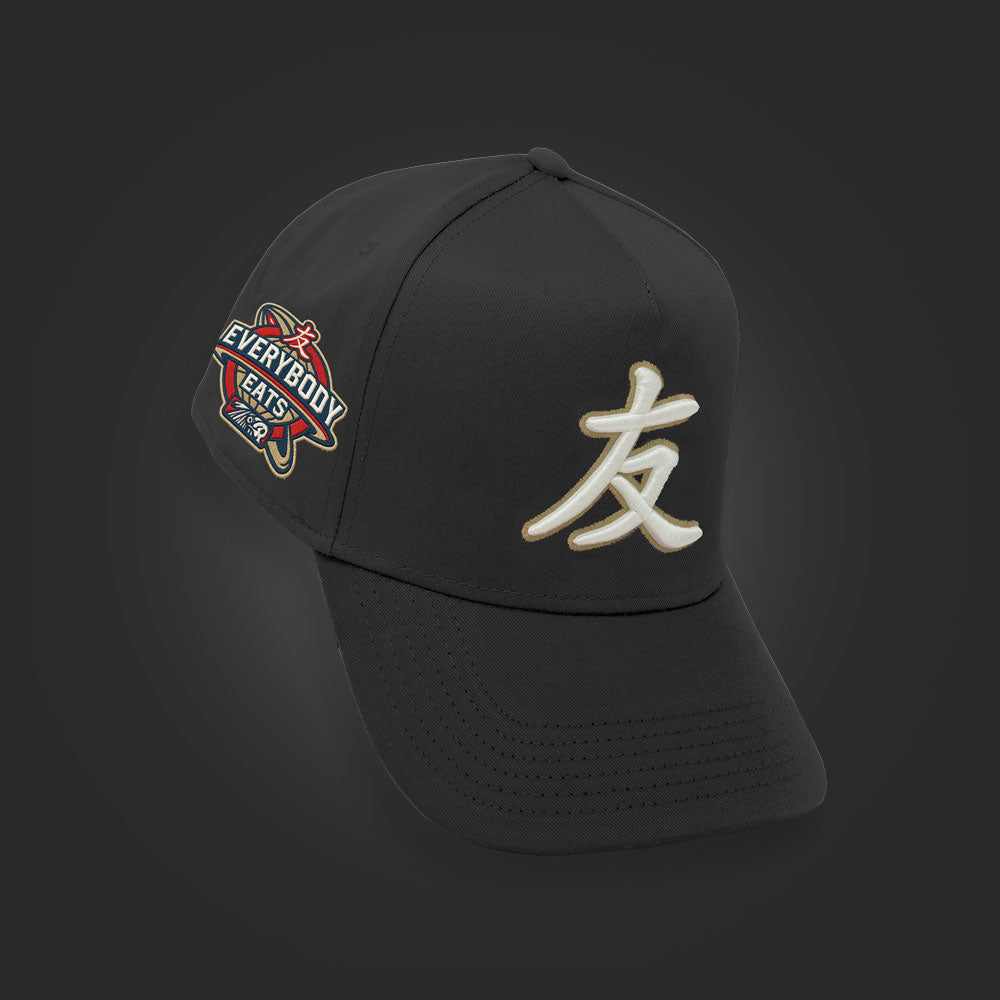 SAVS x YFK "EVERYBODY EATS" SNAPBACK - BLACK/GOLD