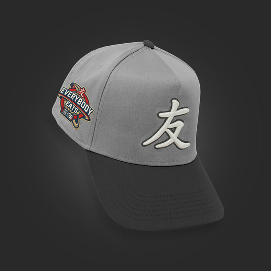 SAVS x YFK "EVERYBODY EATS" SNAPBACK - GREY/BLACK