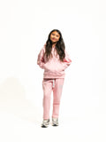 KIDS SAVS EMBOSSED HOODIE - BABY PINK