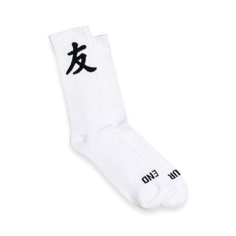 "YFK" SOCKS - WHITE