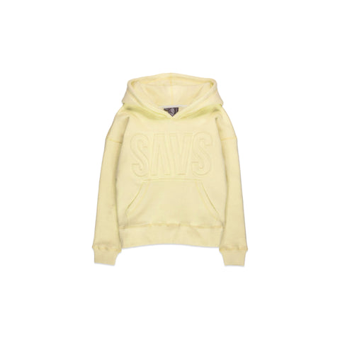 KIDS SAVS EMBOSSED HOODIE - CANARY